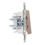 Выключатель встраиваемый двухклавишный проходной IEK SKANDY SK-V22-0-10-K98 SK-V05Sa песочный