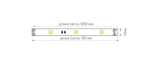 Светодиодная лента Белый теплый 5060 12V  7.2W/m 30Led/метр 00-00009260 SWG530-12-7.2-WW-M