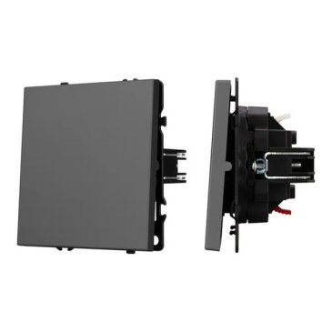 Выключатель встраиваемый одноклавишный непроходной 054245 SWT-NOBE-MK01-SFPL-GR серый