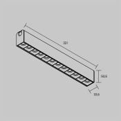 Трековый светильник 12W Белый теплый TR237-1-12W3K-B Точки / Points Arity IP20 чёрный