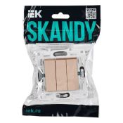 Выключатель встраиваемый трехклавишный IEK SKANDY SK-V30-0-10-K98 SK-V11Sa песочный