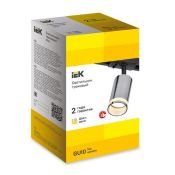 Трековый светильник однофазный IEK LIGHTING без лампы 4116 LT-USB0-4116-GU10-1-K23 на шинопровод хром