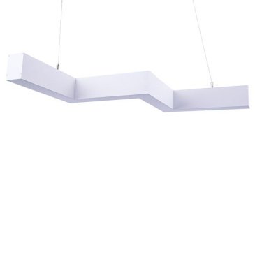 светильник  30W Белый дневной UL-00013518 ULO-K19A 30W-4000K-Z30-120 WHITE 220V IP40 линейный зигзагообразный подвесной белый