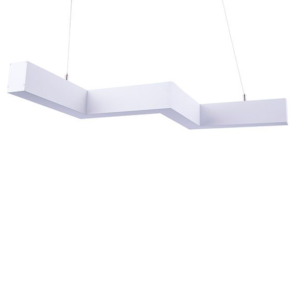 светильник  30W Белый дневной UL-00013518 ULO-K19A 30W-4000K-Z30-120 WHITE 220V IP40 линейный зигзагообразный подвесной белый