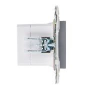 Розетка встраиваемая USB IEK SKANDY A+A 3,1А SK-U21-D31-K03 SK-R15Gr серый