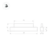 Трековый светильник   8W Белый теплый 051734 MAG-ORIENT-LASER-L235 прямоугольник трековый белый