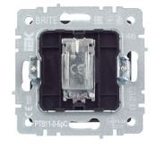 ТВ-розетка встраиваемая оконечная IEK BRITE BR-A10-O-K46 РТВ11-0-БрС сталь