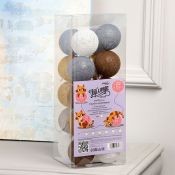 гирлянда НИТЬ Белый теплый с насадками «Клубки кремовые» прозрачная нить, 20 LED, 5м IP20  220 В