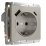 Штепсельная розетка встраиваемая WERKEL 16A 250V W1271704 с/з, шторками и USB тип A+C дымчатый