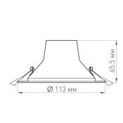 Встраиваемый светильник  10W Белый 027315  LTD-LEGEND-R115-10W 220V IP20 круглый белый
