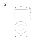 Магнитный трековый светильник 5W Белый теплый MAG-MICROCOSM-POINT-R60 36deg 24V черный 043256