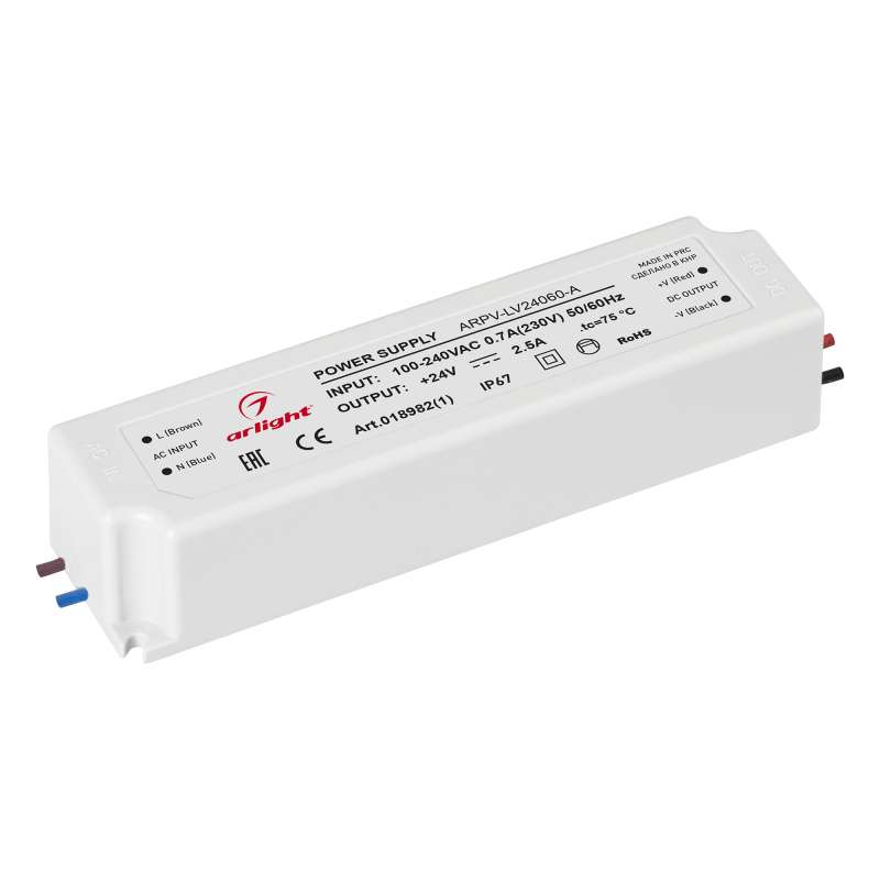 Блок питания (AC-DC) 24V  60W 018982(1) ARPV-LV24060-A герм IP67 пластик