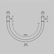 Трековый светильник 27W Белый теплый TR154-1-27W3K-PT Тау / Tau Flarity IP20 платина