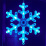 гирлянда   6W  ЗАНАВЕС Снежинки Синий UL-00007336 LD-E1503-072-DTA BLUE IP20 SNOWFLAKES-3