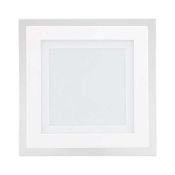 Встраиваемый светильник 12W Белый дневной  014932 LT-S160x160WH стекло 220V IP20 квадратный белый