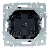 Штепсельная розетка встраиваемая IEK BRITE 10А BR-R13-10-K37 РСш10-2-БрШ без з/к с з/ш шампань
