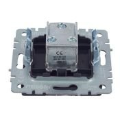 ТВ-розетка встраиваемая проходная IEK BRITE BR-A10-P-K53 РТВ10-0-БрГ графит