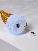 фигурка  светодиодная на батарейках «Золотистый снеговичок», 8 см, 1 LED, AG13х3, свечение мульти (RGB)