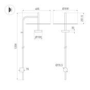 Накладной светильник   9W Белый теплый 059599 SP-CAMPANA-WALL-L1200 Warm3000 (BK, 130 deg, 230V) настенный черный Накладной светильник   9W Белый теплый 059599 SP-CAMPANA-WALL-L1200 Warm3000 (BK, 130 deg, 230V) настенный черный