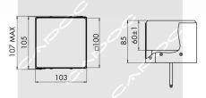 Светильник Белый теплый LGB Q 100  2.4W 24V  IP69 квадратный встраиваемый зеленый