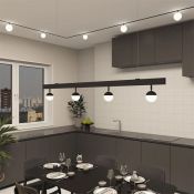 Трековый светильник однофазный  12W Белый-MIX SMART MOON DK8055-BK IP20 на шинопровод управляемый черный