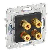Розетка встраиваемая аудио IEK SKANDY SK-S40-K53 SK-A01G графит