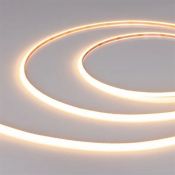 Светодиодная лента  Белый теплый 2020 24V  6W/m 320Led/метр герм (силикон) 062002 MICROLED-SEW-M320-3mm 3000K IP65