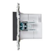 Розетка встраиваемая USB IEK SKANDY A+C 18Вт SK-U22-018-K53 SK-R13G графит