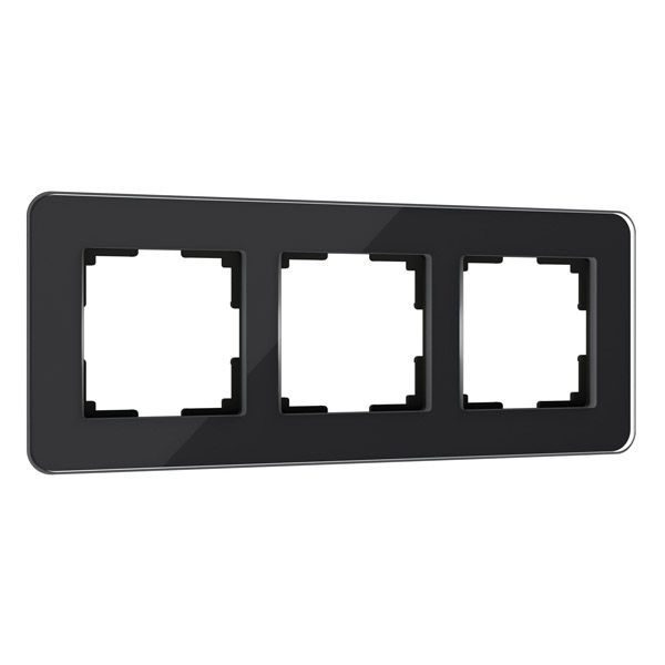Рамка стеклянная 3 поста WERKEL Elite W0032448 черный