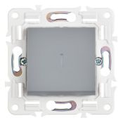 Выключатель встраиваемый одноклавишный проходной с подсветкой IEK SKANDY SK-V12-1-10-K03 SK-V08Gr серый