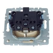 Штепсельная розетка встраиваемая IEK BRITE 16А BR-R11-16-K10 РС11-1-0-БрКр с з/к без з/ш бежевый