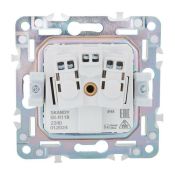 Штепсельная розетка встраиваемая IEK SKANDY 16А SK-R16-16-44-K10 SK-R11B с з/к без з/ш и крышкой бежевый IP44