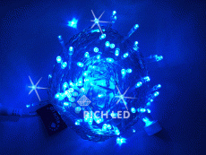 гирлянда НИТЬ Синий RL-S10CF-220V-T/B, прозрачный провод 10 м., соединяемая, 220V, 100 Led, IP54, мерцание