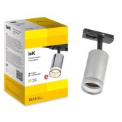 Трековый светильник однофазный IEK LIGHTING без лампы 4116 LT-USB0-4116-GU10-1-K23 на шинопровод хром