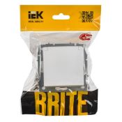 Штепсельная розетка встраиваемая IEK BRITE 16А BR-R16-16-K91 РСбш10-3-БрАБ с з/к и шторками с крышкой арктический белый IP20