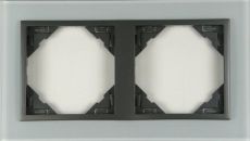 LOGUS Двойная рамка, стекло/серый 90920 TCS