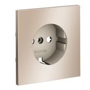 Накладка для розетки с заземлением S70 Metal платина