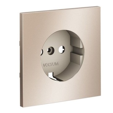 Накладка для розетки с заземлением S70 Metal платина