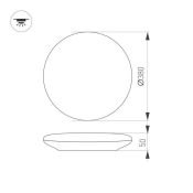 светильник с датчиком движения 25W Белый теплый 030163 CL-FRISBEE-MOTION-R380 круглый накладной белый