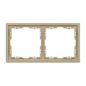 Рамка пластик 2 поста Arlight FRM-NOBE-SFPL-2-GD светлое золото