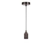 Подвесной светильник без лампы Vintage 056-571 SUN-LUMEN 103/ E27 MAT BLACK черный провод, с кольцом
