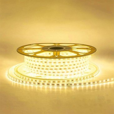 Светодиодная лента Белый теплый 2835 220V 60Led/м герм 17-44 IP65 50М