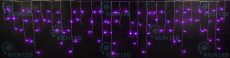 гирлянда БАХРОМА   7W  Фиолетовый, Rich LED RL-i3*0.5-CT/V,  прозрачный провод 3x0.5 м., соединяемая, 220V, 112 Led, IP65, статика