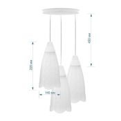 Подвесной светильник без лампы 16-23 3x15W E27 &quot;Брауэр&quot; фигурный белый