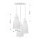 Подвесной светильник без лампы 16-23 3x15W E27 "Брауэр" фигурный белый