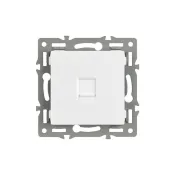 Розетка встраиваемая компьютерная RJ45 кат.6 Arlight 045301 SCT-MPC1-PL-WH белая