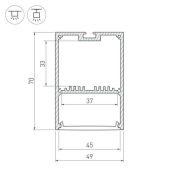 алюминиевый профиль SL-LINE-4970-3000 ANOD 036203