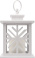 фигурка  светодиодная Декоративный фонарь со свечкой Белый теплый, 513-043, 1Led, 3хААА, белый корпус, IP20