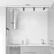 Готовый магнитный набор DENKIRS  31W Белый теплый SET AIR 03 4.0м накладной угловой черный