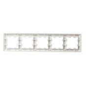 Рамка пластик 5 постов IEK BRITE BR-M52-12-K01 РУ-5-Бр белый/белый